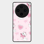 Cute Kitty Bliss Glass Case Cover For Vivo X100 5G