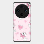 Cute Kitty Bliss Glass Case Cover For Vivo X100 Pro 5G