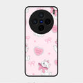 Cute Kitty Bliss Glass Case Cover For Vivo X200 5G