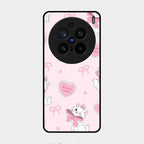 Cute Kitty Bliss Glass Case Cover For Vivo X200 Pro 5G