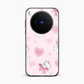 Cute Kitty Bliss Glass Case Cover For Vivo X300 5G