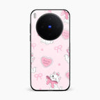 Cute Kitty Bliss Glass Case Cover For Vivo X300 5G