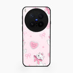 Cute Kitty Bliss Glass Case Cover For Vivo X300 Pro 5G