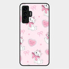 Cute Kitty Bliss Glass Case Cover For Vivo X50 5G