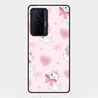 Cute Kitty Bliss Glass Case Cover For Vivo X70 Pro 5G