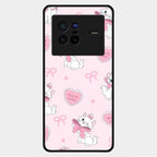 Cute Kitty Bliss Glass Case Cover For Vivo X80 5G