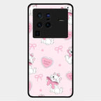 Cute Kitty Bliss Glass Case Cover For Vivo X80 Pro 5G