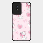 Cute Kitty Bliss Glass Case Cover For Vivo Y02T