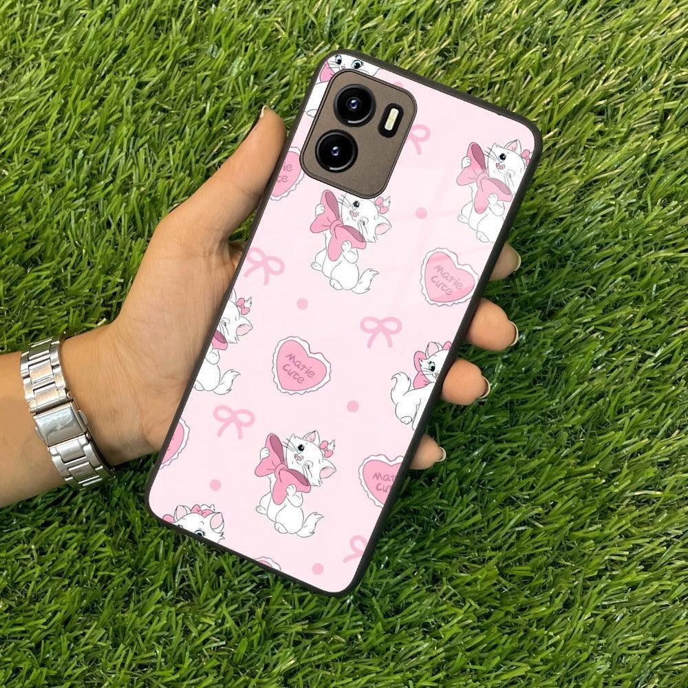 Cute Kitty Bliss Glass Case Cover For Vivo - ShopOnCliQ