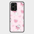 Cute Kitty Bliss Glass Case Cover For Vivo Y16