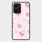 Cute Kitty Bliss Glass Case Cover For Vivo Y16