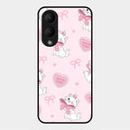 Cute Kitty Bliss Glass Case Cover For Vivo Y17S