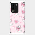 Cute Kitty Bliss Glass Case Cover For Vivo Y200 5G