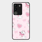 Cute Kitty Bliss Glass Case Cover For Vivo Y200 5G