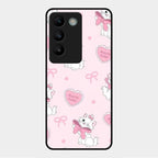 Cute Kitty Bliss Glass Case Cover For Vivo Y200E 5G