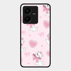 Cute Kitty Bliss Glass Case Cover For Vivo Y22