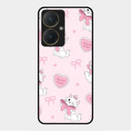Cute Kitty Bliss Glass Case Cover For Vivo Y27