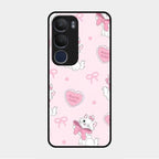 Cute Kitty Bliss Glass Case Cover For Vivo Y29 5G