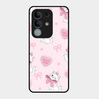 Cute Kitty Bliss Glass Case Cover For Vivo Y31 Pro 5G