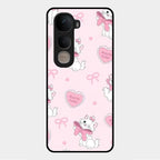 Cute Kitty Bliss Glass Case Cover For Vivo Y400 5G