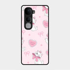 Cute Kitty Bliss Glass Case Cover For Vivo Y400 Pro 5G