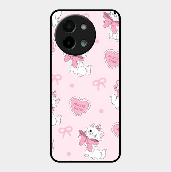 Cute Kitty Bliss Glass Case Cover For Vivo Y58 5G