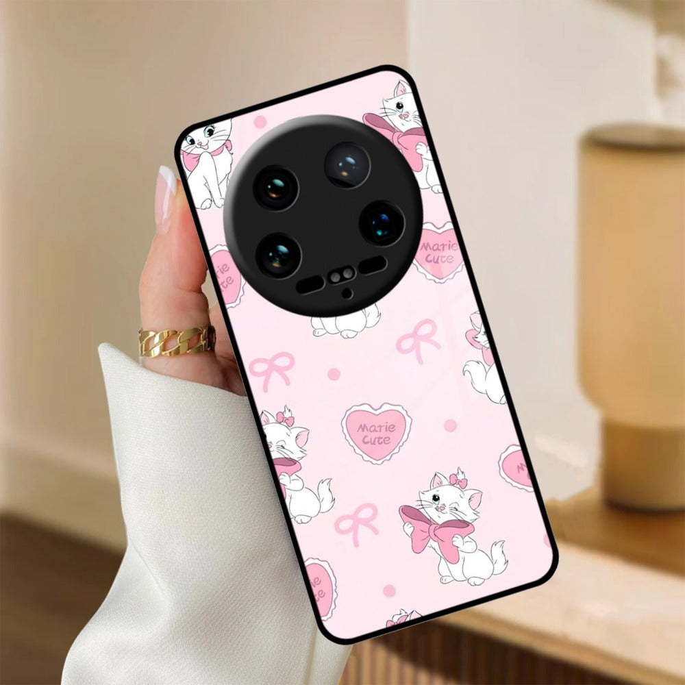 Cute Kitty Bliss Glass Case Cover For Redmi/Xiaomi