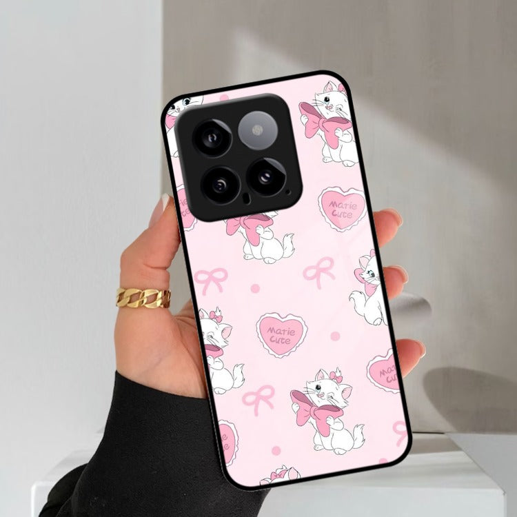 Cute Kitty Bliss Glass Case Cover For Redmi/Xiaomi