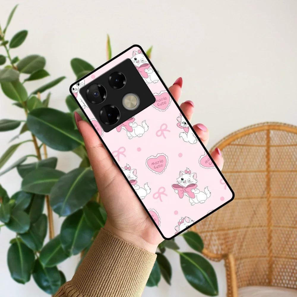 Cute Kitty Bliss Glossy Metal Case Cover For Infinix - ShopOnCliQ