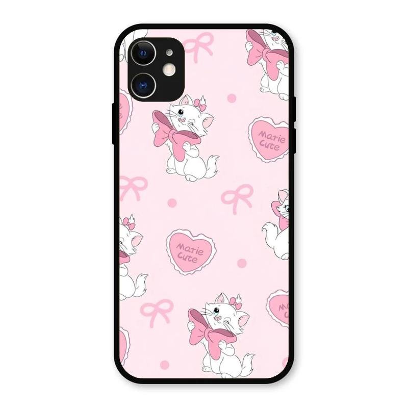 cute kitty bliss glossy metal case cover for iPhone 11