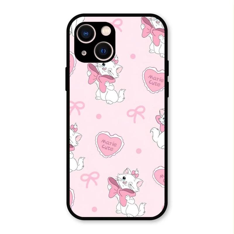 cute kitty bliss glossy metal case cover for iPhone 13