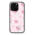 cute kitty bliss glossy metal case cover for iPhone 15 Pro Max
