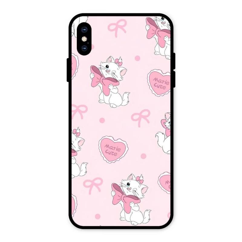 cute kitty bliss glossy metal case cover for iPhone XS Max