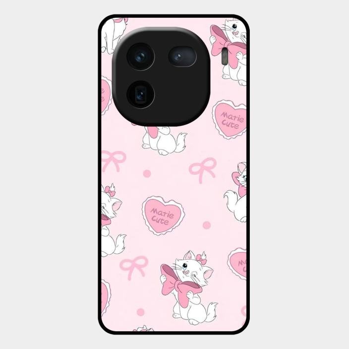 cute kitty bliss glossy metal case cover for iQOO 12 5G