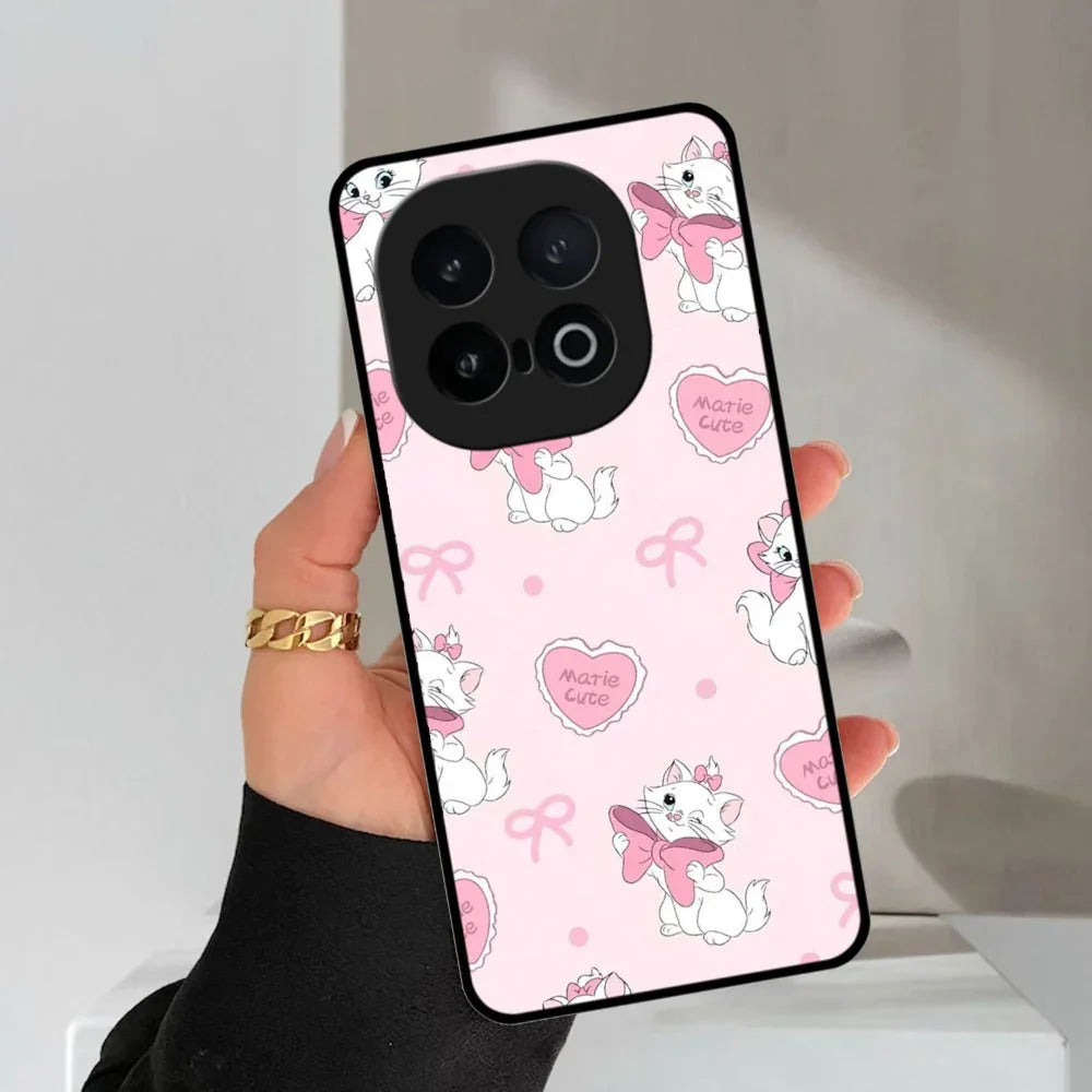 Cute Kitty Bliss Glossy Metal Case Cover For iQOO - ShopOnCliQ