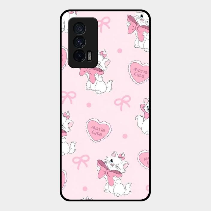 cute kitty bliss glossy metal case cover for iQOO 7 5G