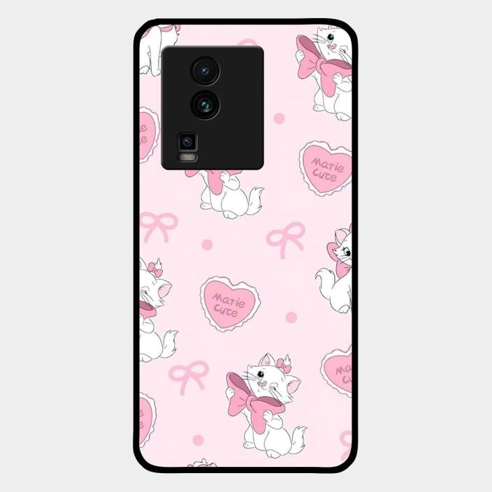 cute kitty bliss glossy metal case cover for iQOO Neo 7 5G