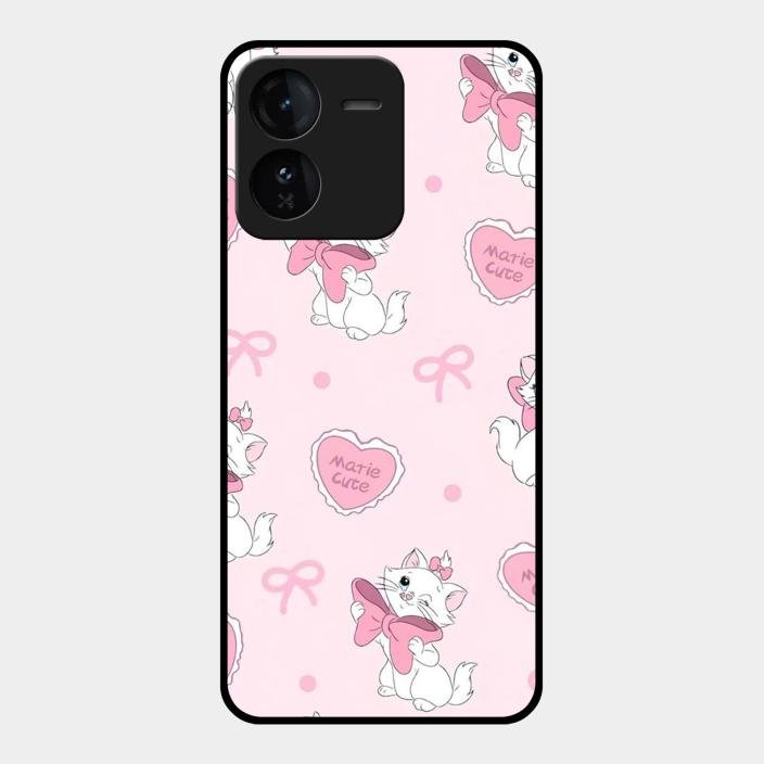 cute kitty bliss glossy metal case cover for iQOO Z9 5G