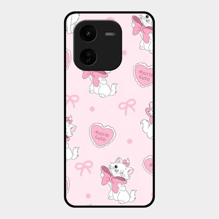 cute kitty bliss glossy metal case cover for iQOO Z9X 5G
