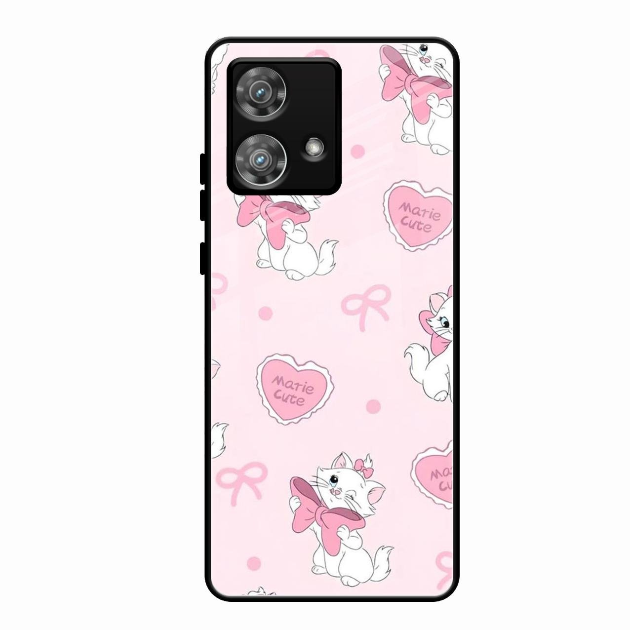cute kitty bliss glossy metal case cover for Motorola Edge 40 5G