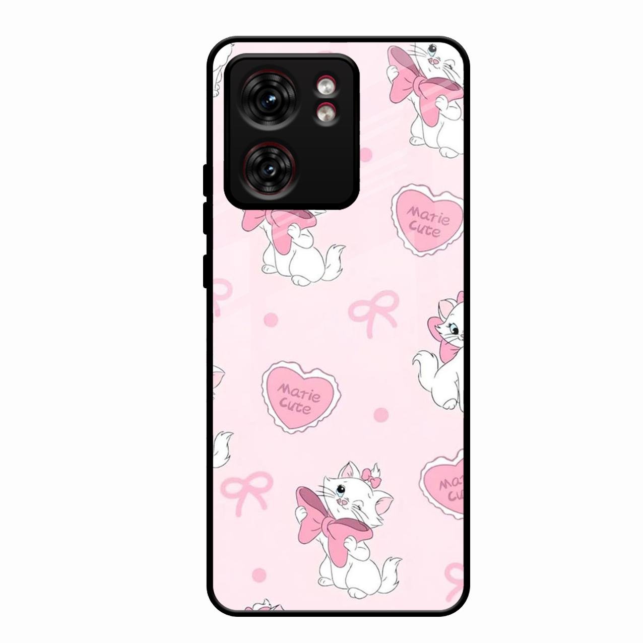 cute kitty bliss glossy metal case cover for Motorola Edge 40