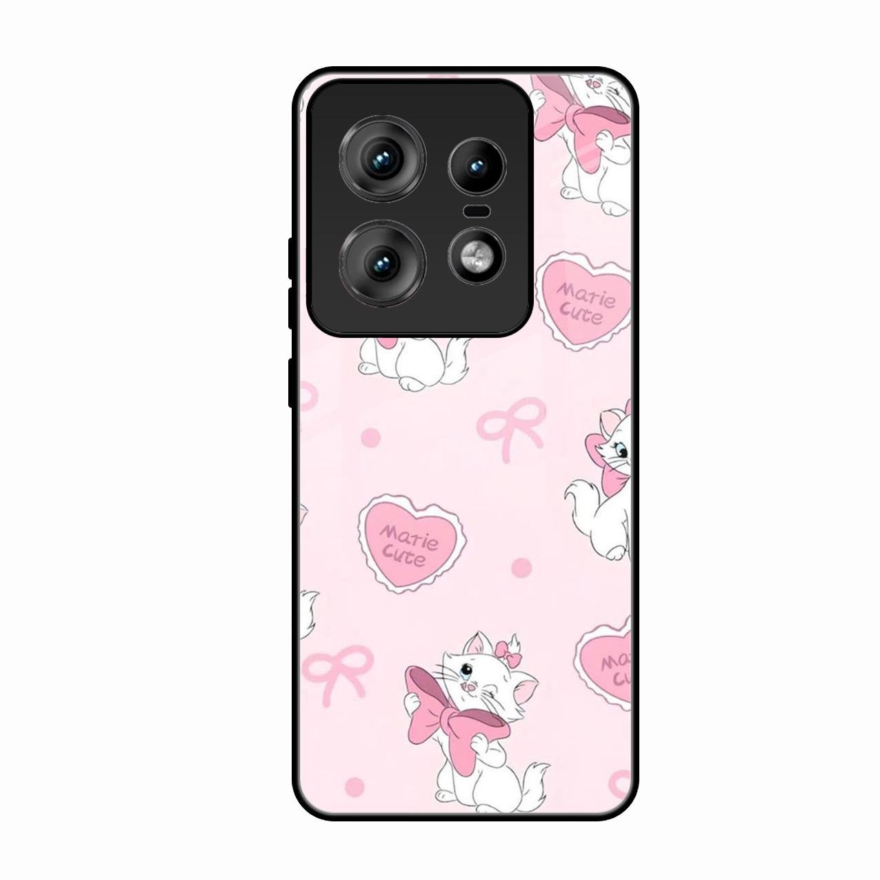 cute kitty bliss glossy metal case cover for Motorola Edge 50 Pro