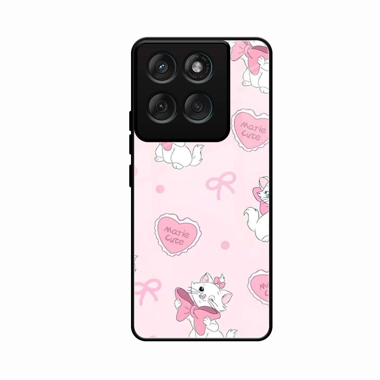 cute kitty bliss glossy metal case cover for Motorola G67 Power 5G