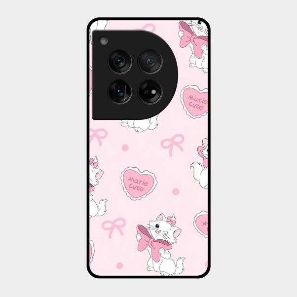 cute kitty bliss glossy metal case cover for Oneplus 12 5G