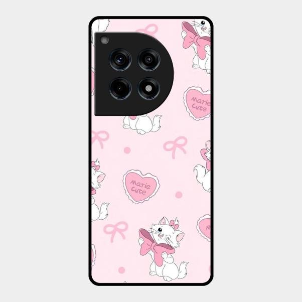 cute kitty bliss glossy metal case cover for Oneplus 12R 5G