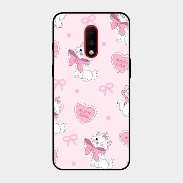 cute kitty bliss glossy metal case cover for Oneplus 7