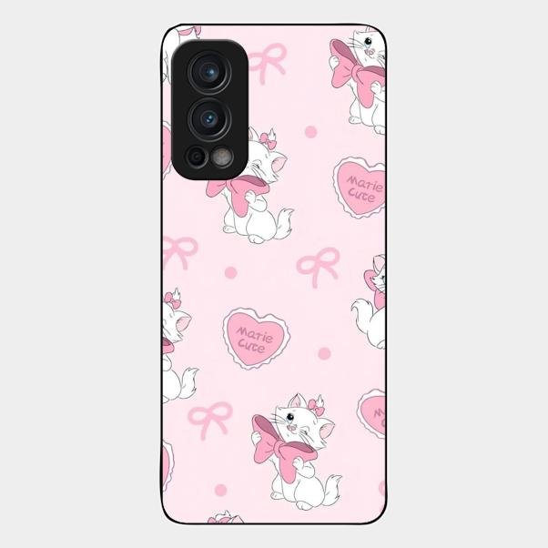 cute kitty bliss glossy metal case cover for Oneplus Nord 2 5G