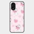 cute kitty bliss glossy metal case cover for Oppo A38