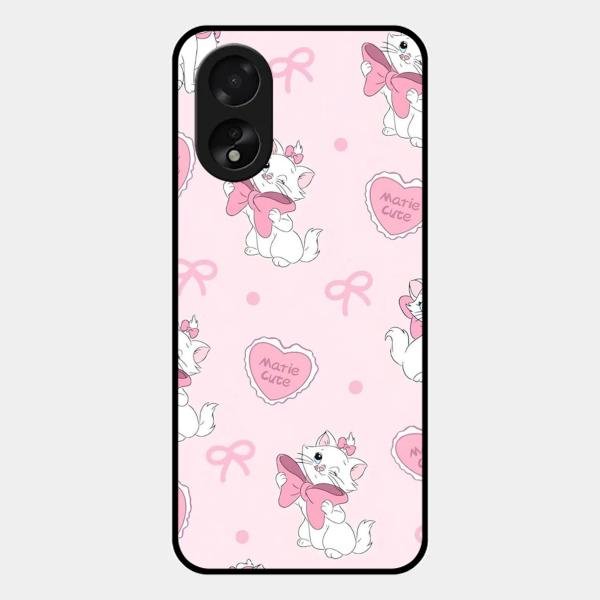 cute kitty bliss glossy metal case cover for Oppo A38