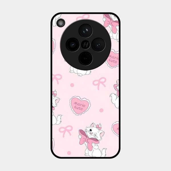 cute kitty bliss glossy metal case cover for Oppo Find X8 5G
